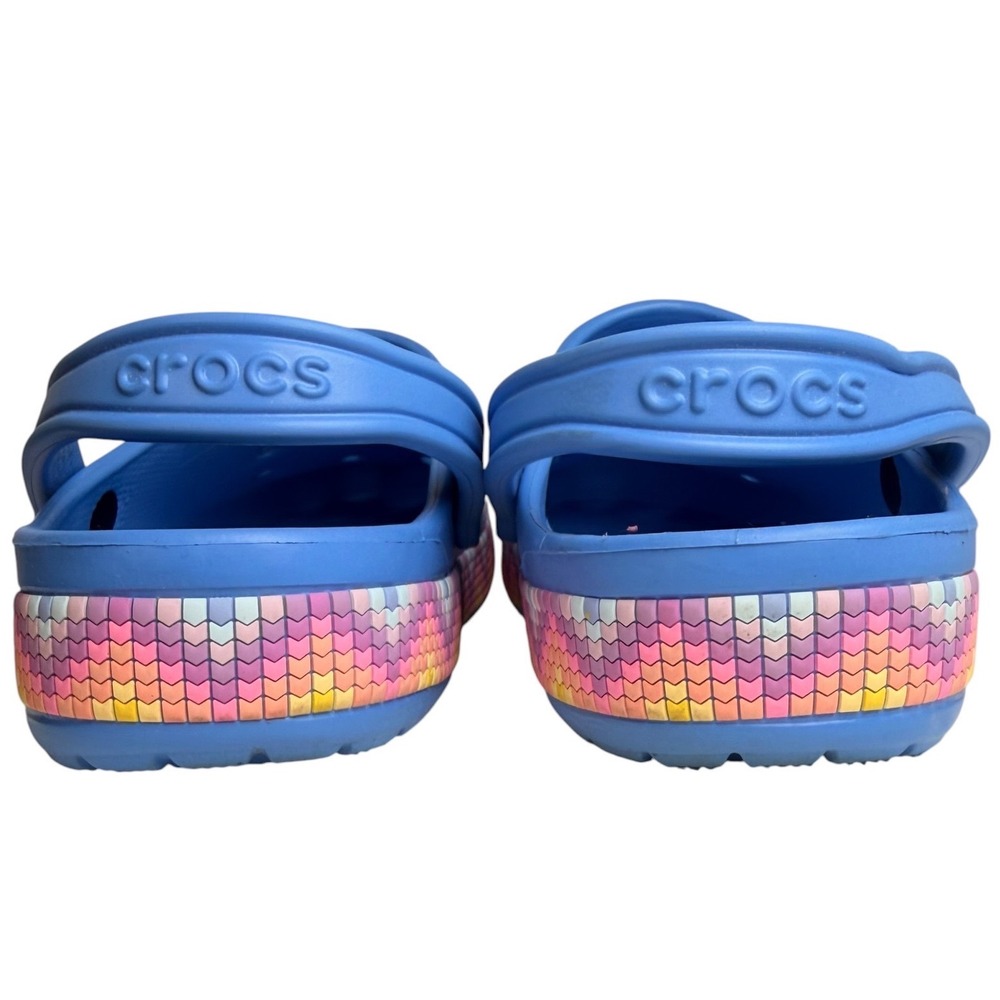 Crocs Classic Clogs Blue Multicolor Graphic Mens 12 - Picture 8 of 15